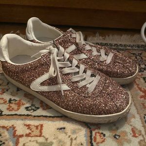 Tretorn pink sparkle sneakers